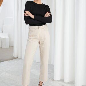 &OtherStories Favourite Cut Denim - Cream - Size 27